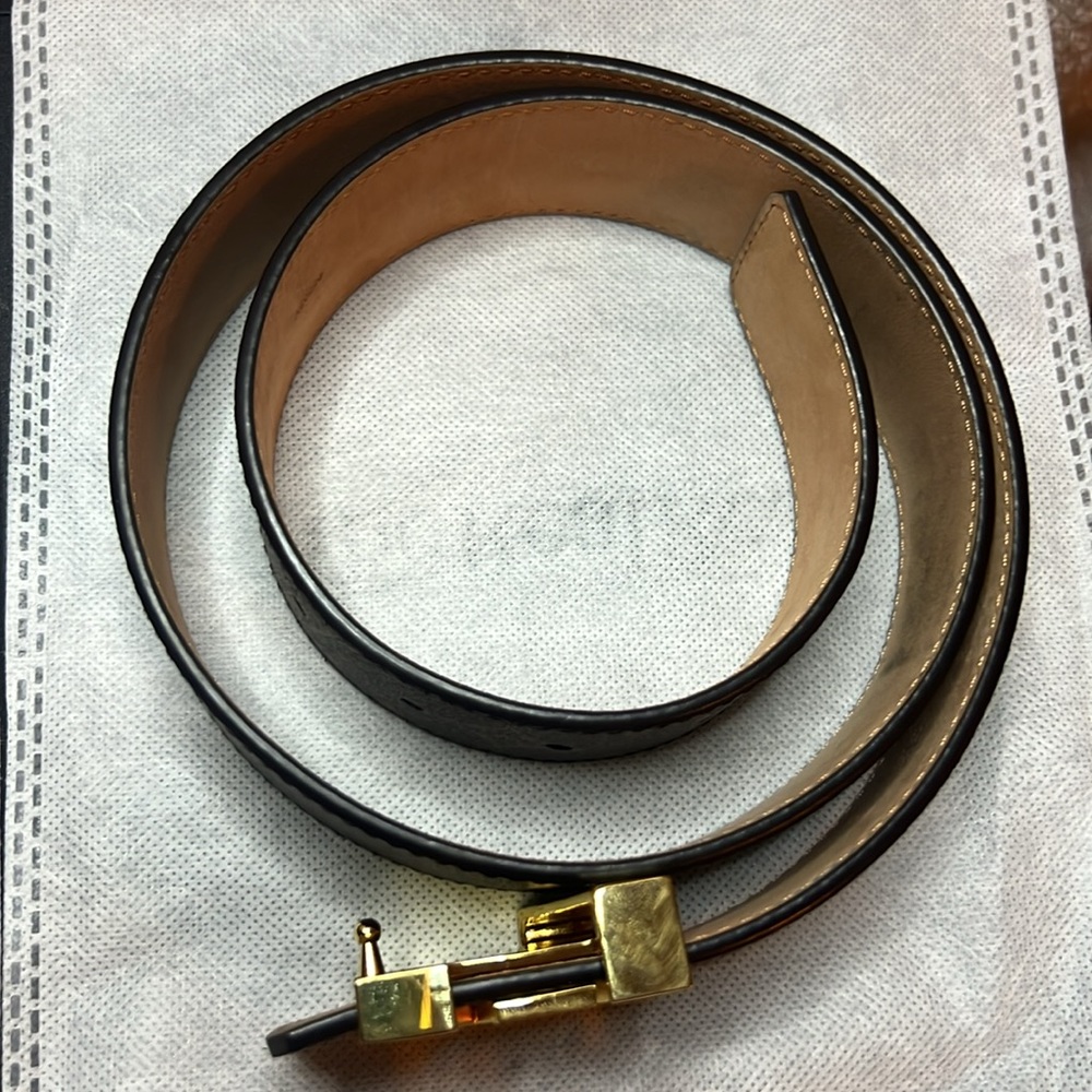 Two LV belts both XL one tan and one full black - Picture 3 of 7